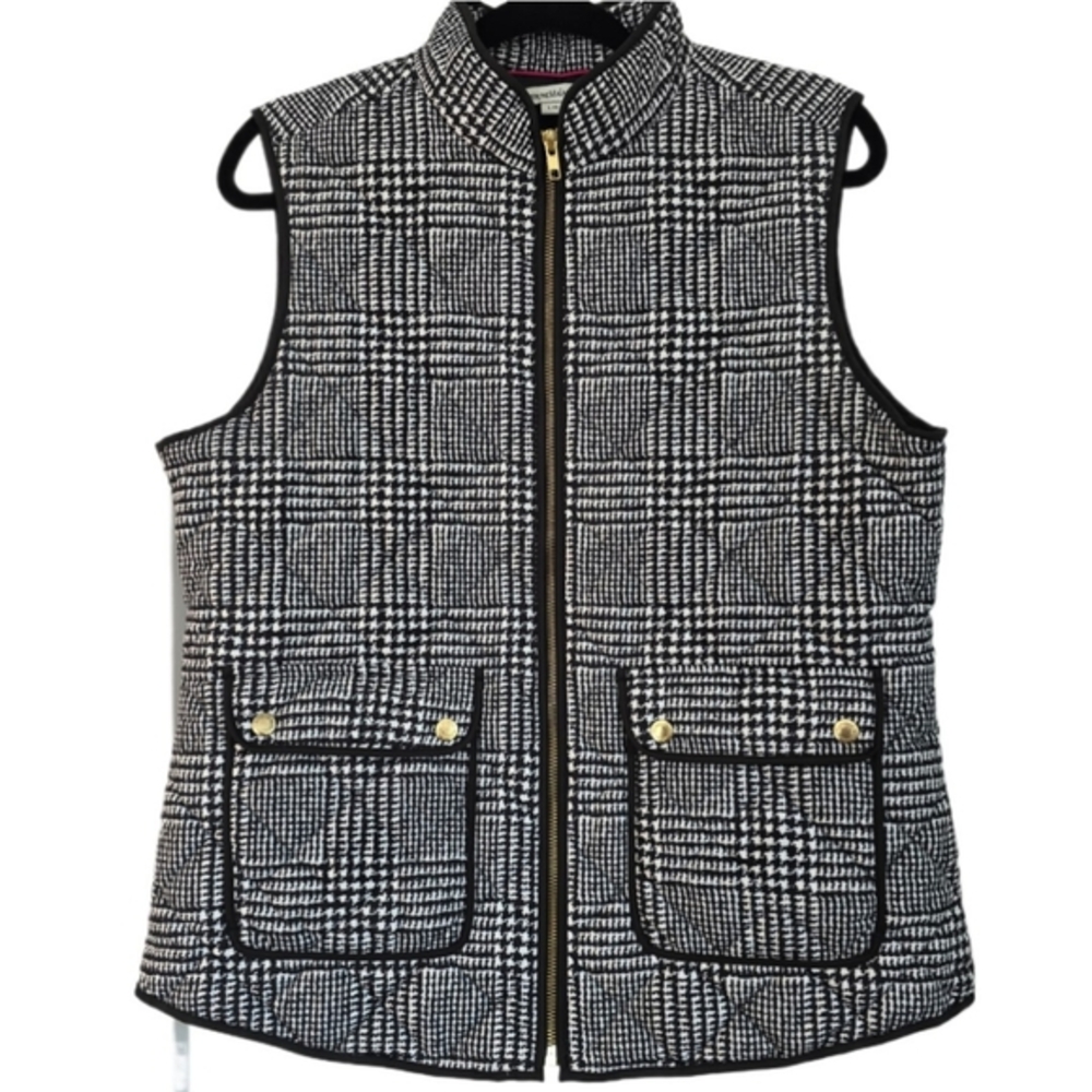 Catherine Malandrino Black‎ and White Vest - Large